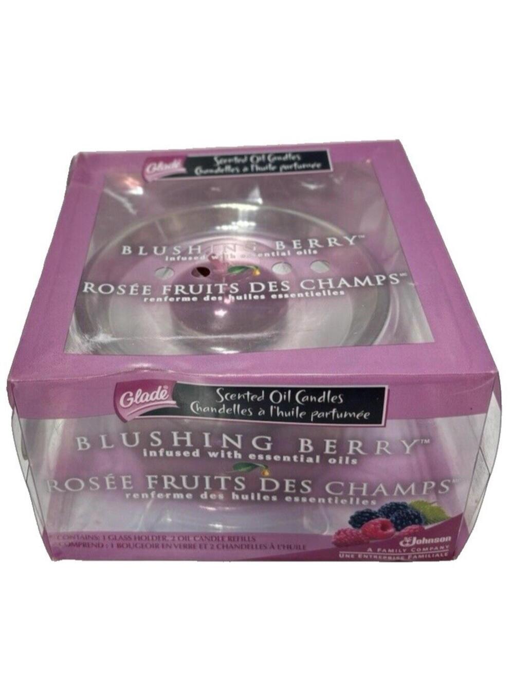 Glade Scented Oil Candle Blushing Berry Including 2 Refills -Discontinued!